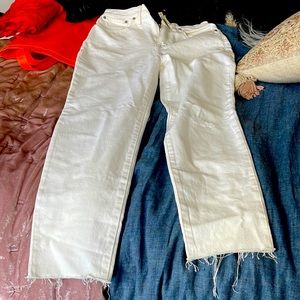 Madewell Mom Jeans sz 28 white NWT